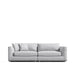 Front Facing View of The Milo Sofa in Opal Fabric and Color