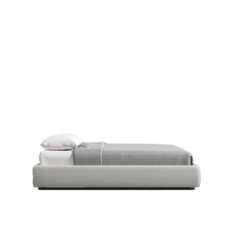 Side Facing View of The Modular Bed Frame in Alesund Fabric