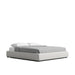 Angled Side View of The Modular Bed Frame in Alesund Fabric