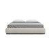 Front Facing View of The Modular Bed Frame in Pearl Fabric