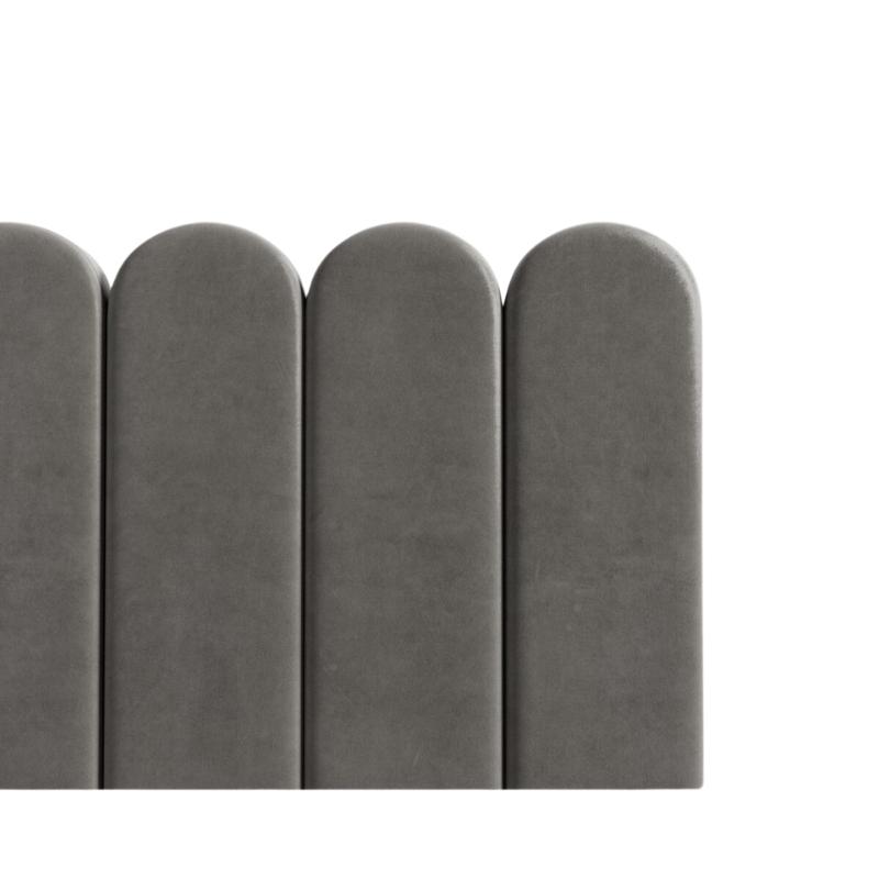 Close Up View of The Napa Headboard in Strato Fabric