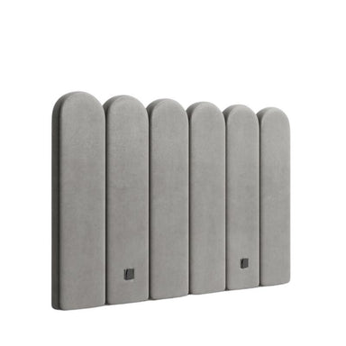 Angled View of The Napa Headboard in Strato Fabric