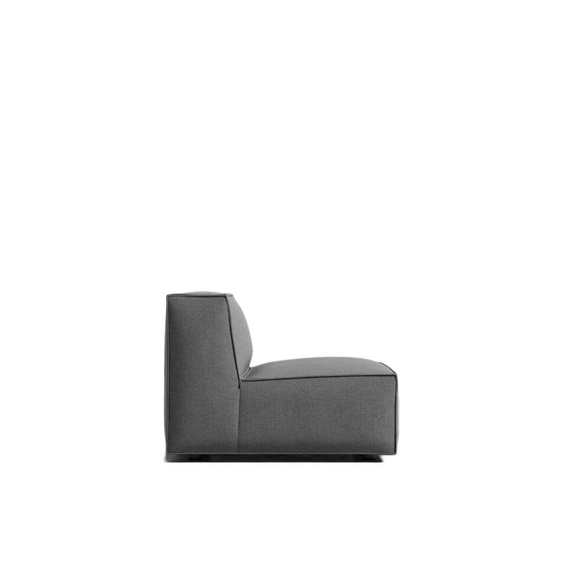 Side Facing View of The Porter Armless Grande in Fin Fabric and Color