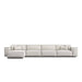 Front Facing View of The Porter Extended Left Hand Sectional in Pearl Fabric and Color 