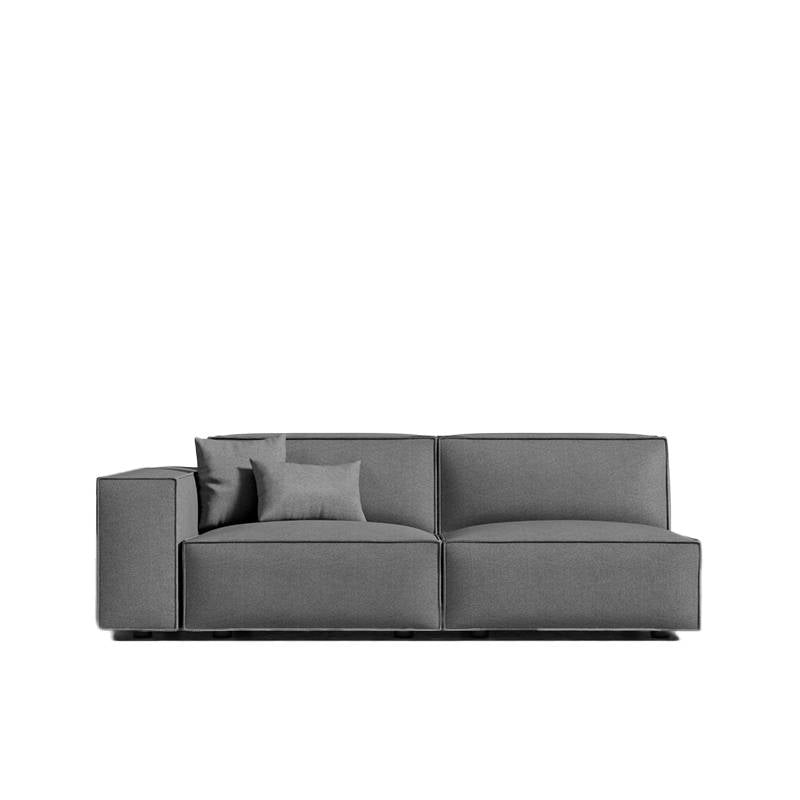 Front view of the Porter left arm two seater  in Fin color
