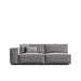 Front view of the Porter left arm two seater in the glacier grey color and fabric