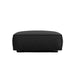 Front Facing View of The Porter Ottoman in Caviar Color and Fabric