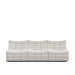 Front Facing View of The Tanner 3 Seater Modular Sofa Sectional With Pearl Fabric