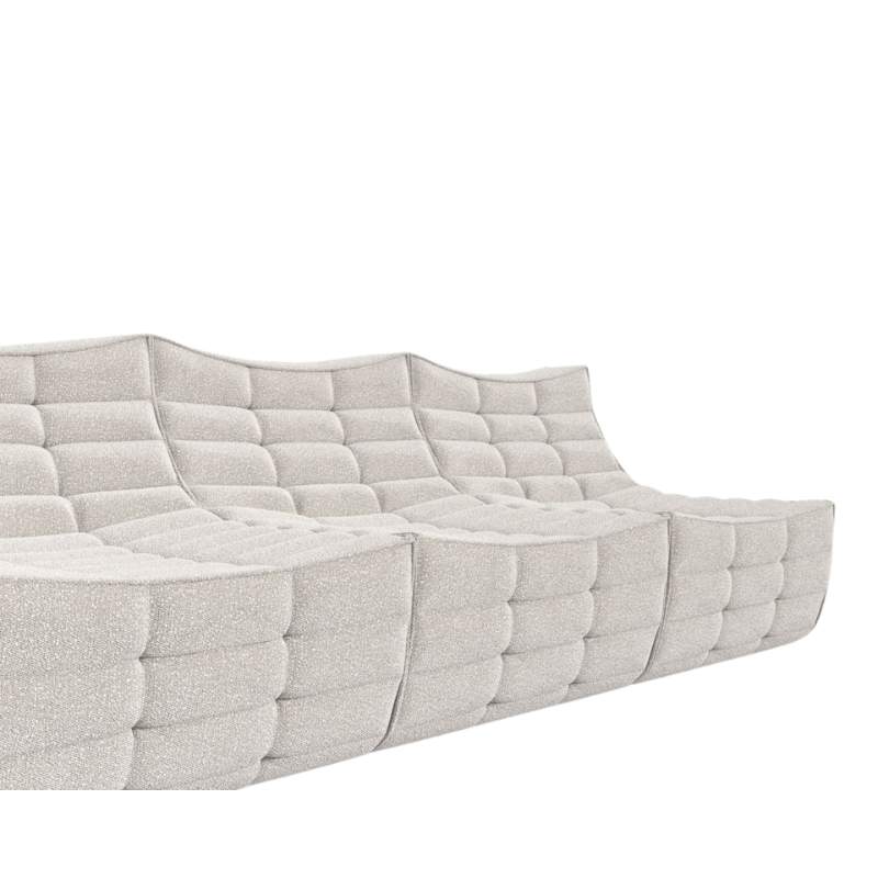 Close Up View of The Tanner 3 Seater Modular Sofa Sectional With Pearl Fabric