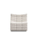 Front Facing View of The Tanner Armless Modular Sectional Piece With Pearl Fabric