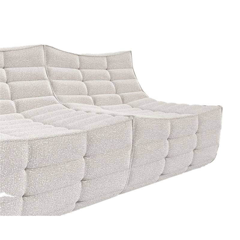Close Up Angled  View of The Tanner Sofa in Pearl Color