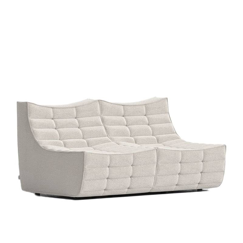 Angled Side View of The Tanner Sofa in Pearl Color