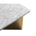 Close Up View of The Terra Coffee Table - High With White Carrara Marble 