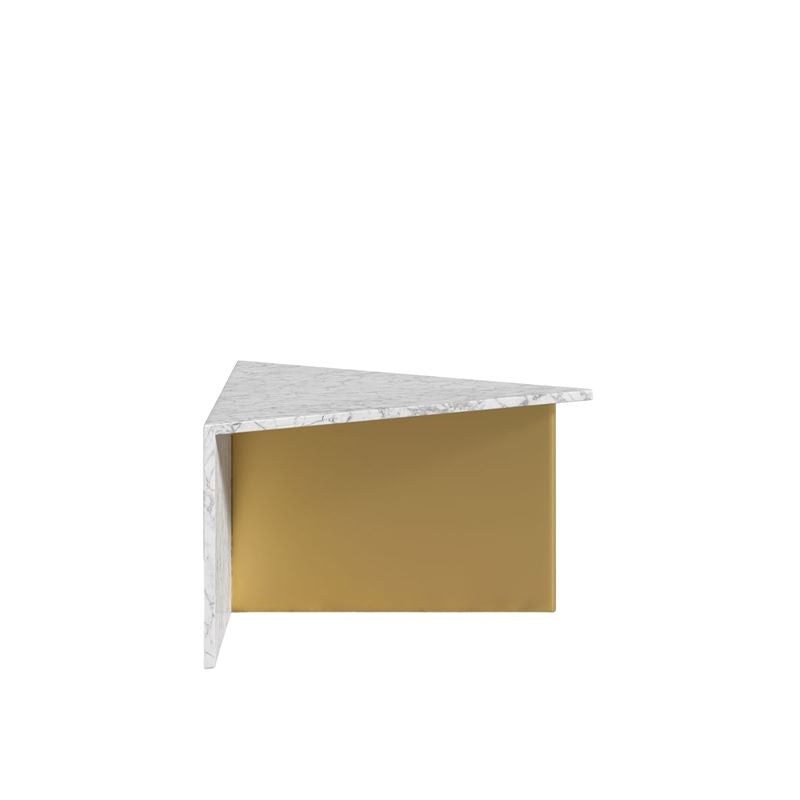 Side Facing View of The Terra Coffee Table - High With White Carrara