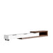 Angled Side View of The Winston Media Console Walnut Veneer